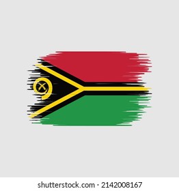 Vanuatu Flag Brush. National Flag