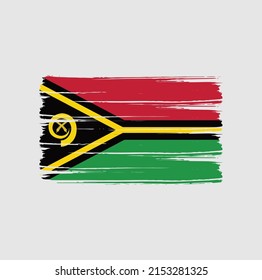 Vanuatu Flag Brush. National Flag