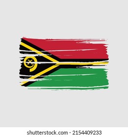 Vanuatu Flag Brush. National Flag