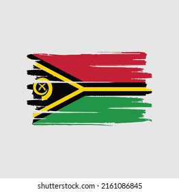 Pincel de bandera de Vanuatu. Bandera nacional