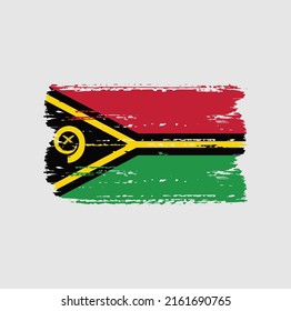 Vanuatu Flag Brush. National Flag