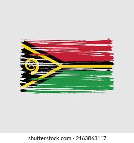Vanuatu Flag Brush. National Flag