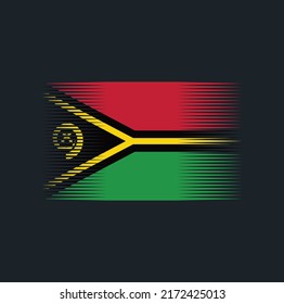 Pincel de bandera de Vanuatu. Bandera nacional