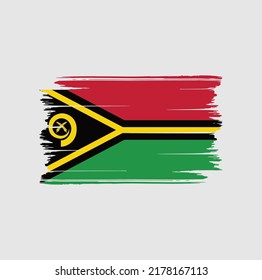 Vanuatu Flag Brush. National Flag