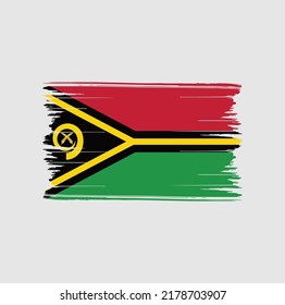 Vanuatu Flag Brush. National Flag