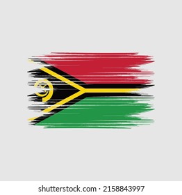 Ilustración del vector del pincel de bandera de Vanuatu