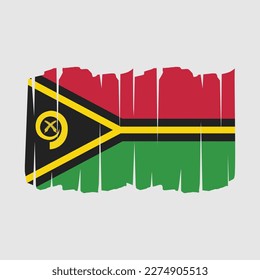 Ilustración del vector del pincel de bandera de Vanuatu