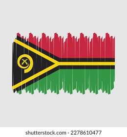 Vanuatu Flag Brush Vector Illustration