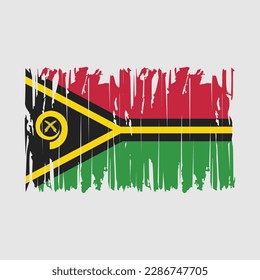 Ilustración del vector del pincel de bandera de Vanuatu