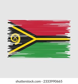Vanuatu Flag Brush-Vektorgrafik