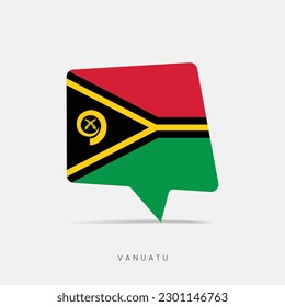 Icono de chat de la burbuja de bandera de Vanuatu