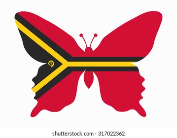 vanuatu flag butterfly