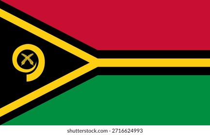 Vanuatu flag icon in high quality used in Vanuatu country