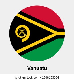 Vanuatu flag icon isolated vector illustration