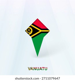Vanuatu Flag Pin Icon with Geometric Design. Vector illustration.