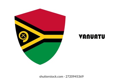 Vanuatu Fahne in Schildform (Badge)