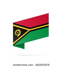 Vanuatu Flaggenstaatsymbol einzeln auf nationalem Hintergrund. Grußkarte Nationaler Unabhängigkeitstag der Republik Vanuatu. Illustrationsbanner mit realistischer Staatsflagge.