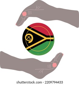 Vanuatu Flag vector hand drawn,Vanuatu Vatu vector hand drawn