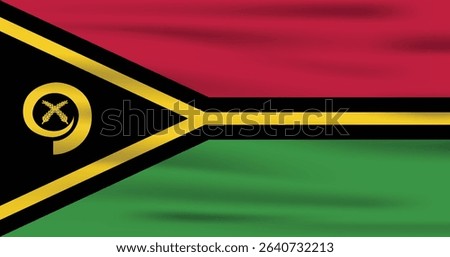 Vanuatu Flag Vector Icon Design