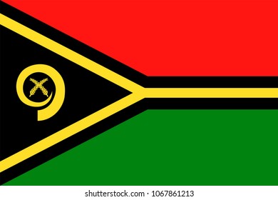 Vanuatu Flag Vector Icon - Illustration