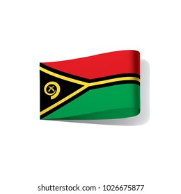 Vanuatu flag, vector illustration on a white background