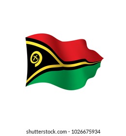 Vanuatu flag, vector illustration on a white background