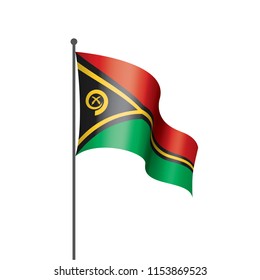 Vanuatu flag, vector illustration on a white background
