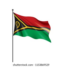Vanuatu flag, vector illustration on a white background