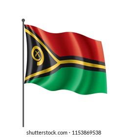 Vanuatu flag, vector illustration on a white background