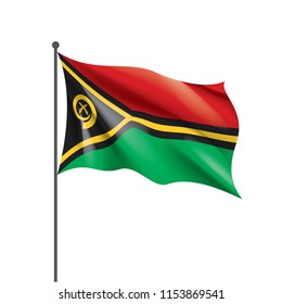 Vanuatu flag, vector illustration on a white background