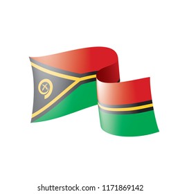 Vanuatu flag, vector illustration on a white background