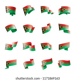 Vanuatu flag, vector illustration on a white background