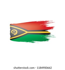 Vanuatu flag, vector illustration on a white background.