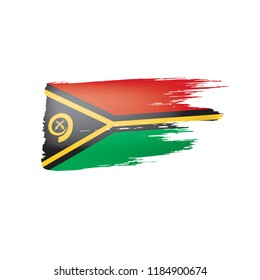 Vanuatu flag, vector illustration on a white background.