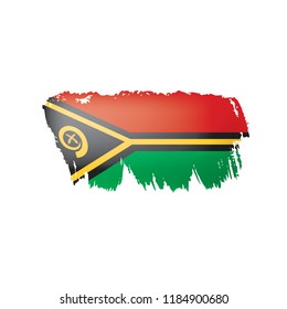 Vanuatu flag, vector illustration on a white background.
