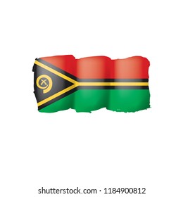 Vanuatu flag, vector illustration on a white background.