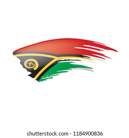 Vanuatu flag, vector illustration on a white background.