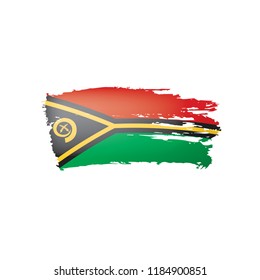 Vanuatu flag, vector illustration on a white background.