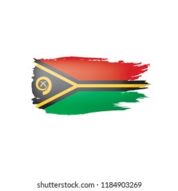 Vanuatu flag, vector illustration on a white background.