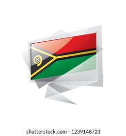 Vanuatu flag, vector illustration on a white background