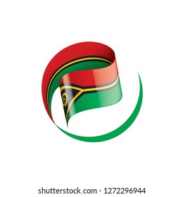 Vanuatu flag, vector illustration on a white background