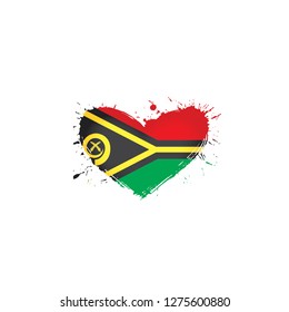 Vanuatu flag, vector illustration on a white background