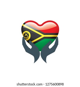 Vanuatu flag, vector illustration on a white background