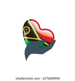 Vanuatu flag, vector illustration on a white background