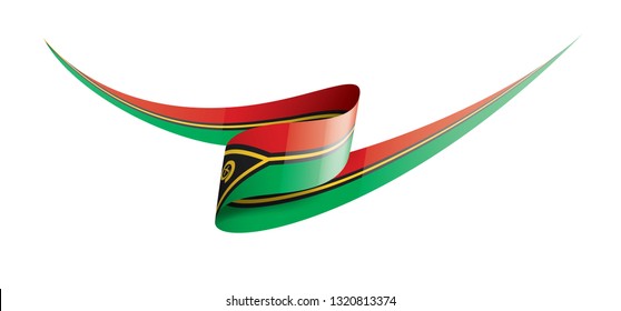 Vanuatu flag, vector illustration on a white background