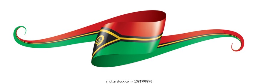 Vanuatu flag, vector illustration on a white background