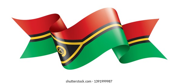 Vanuatu flag, vector illustration on a white background