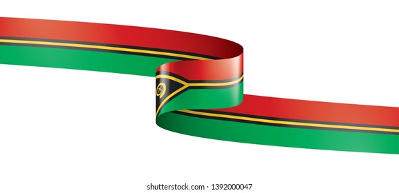 Vanuatu flag, vector illustration on a white background