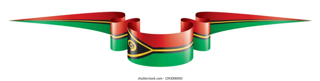 Vanuatu flag, vector illustration on a white background