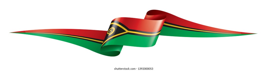 Vanuatu flag, vector illustration on a white background